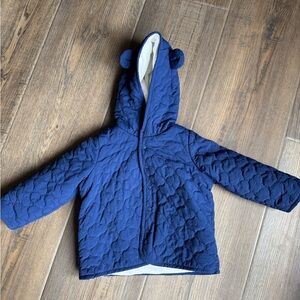 First Impressions Navy Blue Quilted Puffer Jacket